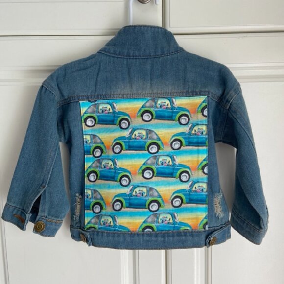 Toddler Custom Car Theme Jean Jacket Size 4 NWT - Picture 3 of 15